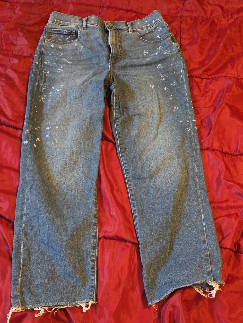 Express Mom Jean Paint-Splatter Jeans
